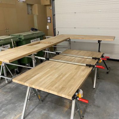 werken met massief keukentablet 1